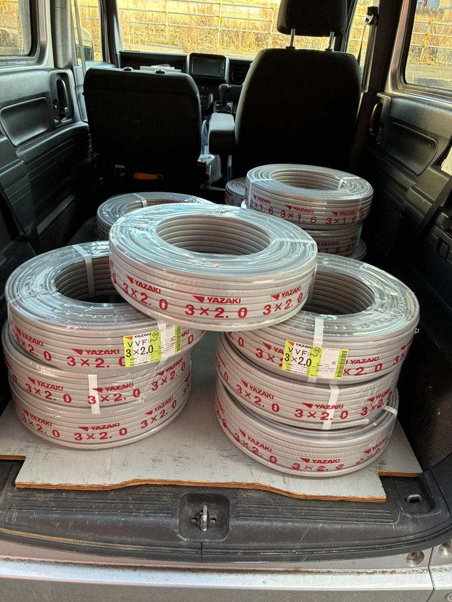 VVFケーブルは少量でも出張買取　本日の買取レポート